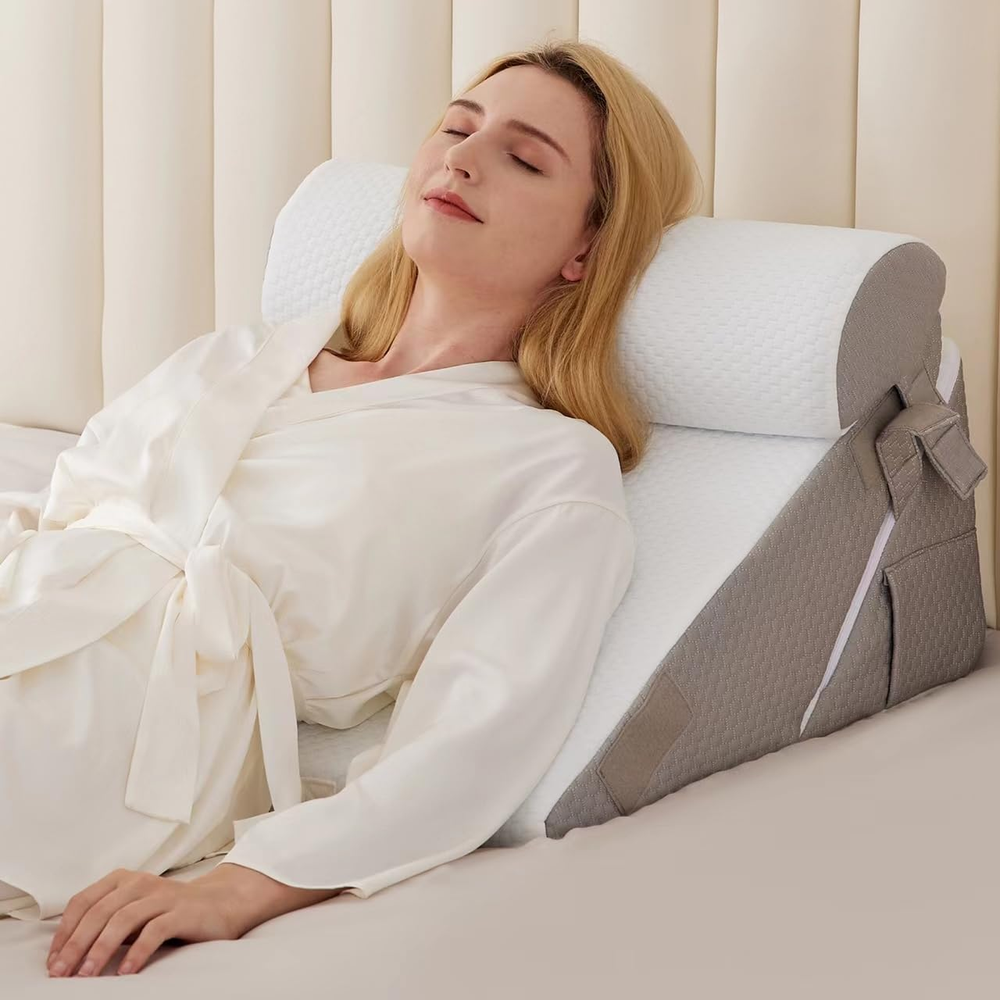 3PCS Post-Surgery Wedge Pillow Set for Acid Reflux and Comfort