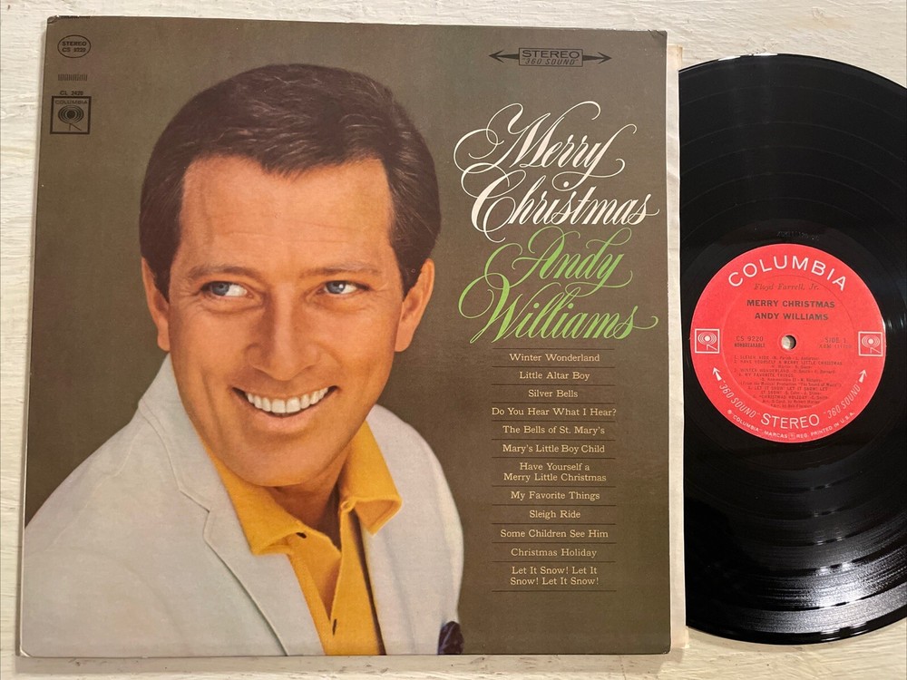 Andy Williams Merry Christmas LP Columbia 2 Eye Stereo Holiday M-!!!!