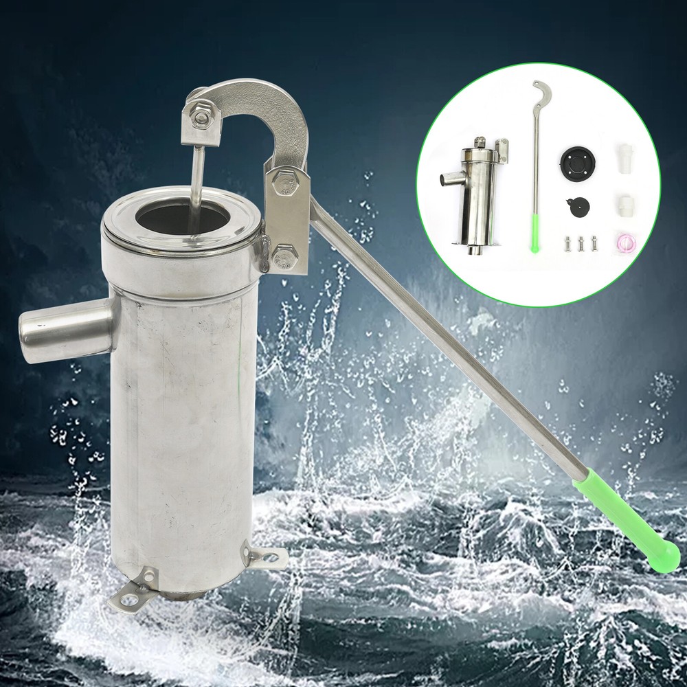 Handheld Deep Well Pump Stainless Steel Manual Press Suction Groundwater Pump
