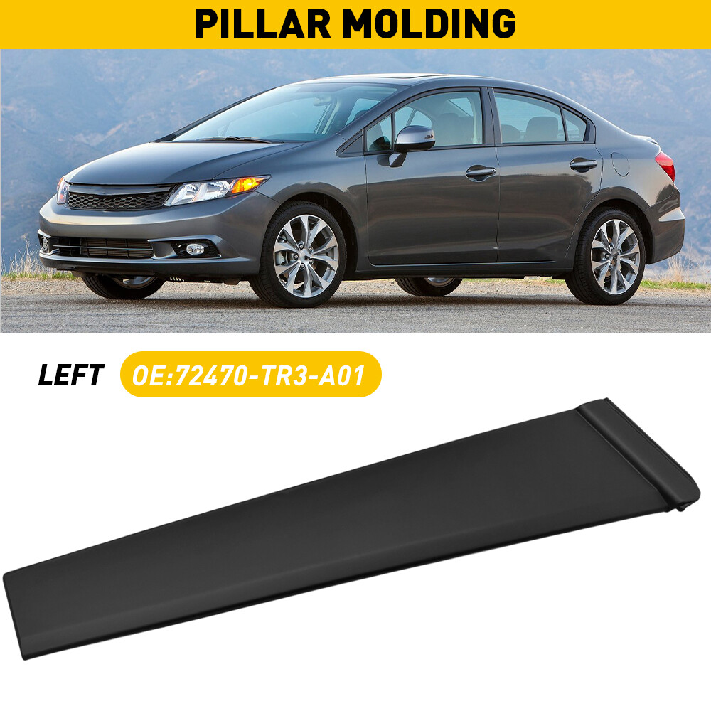 New Genuine Honda Civic Front Left Door Pillar Molding Trim 72470TS8A01
