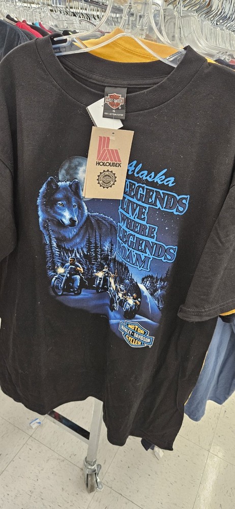 Vintage Harley Shirt With Tags 1995 Legends Roam Wolf Nos Dead Stock Vintage Xl