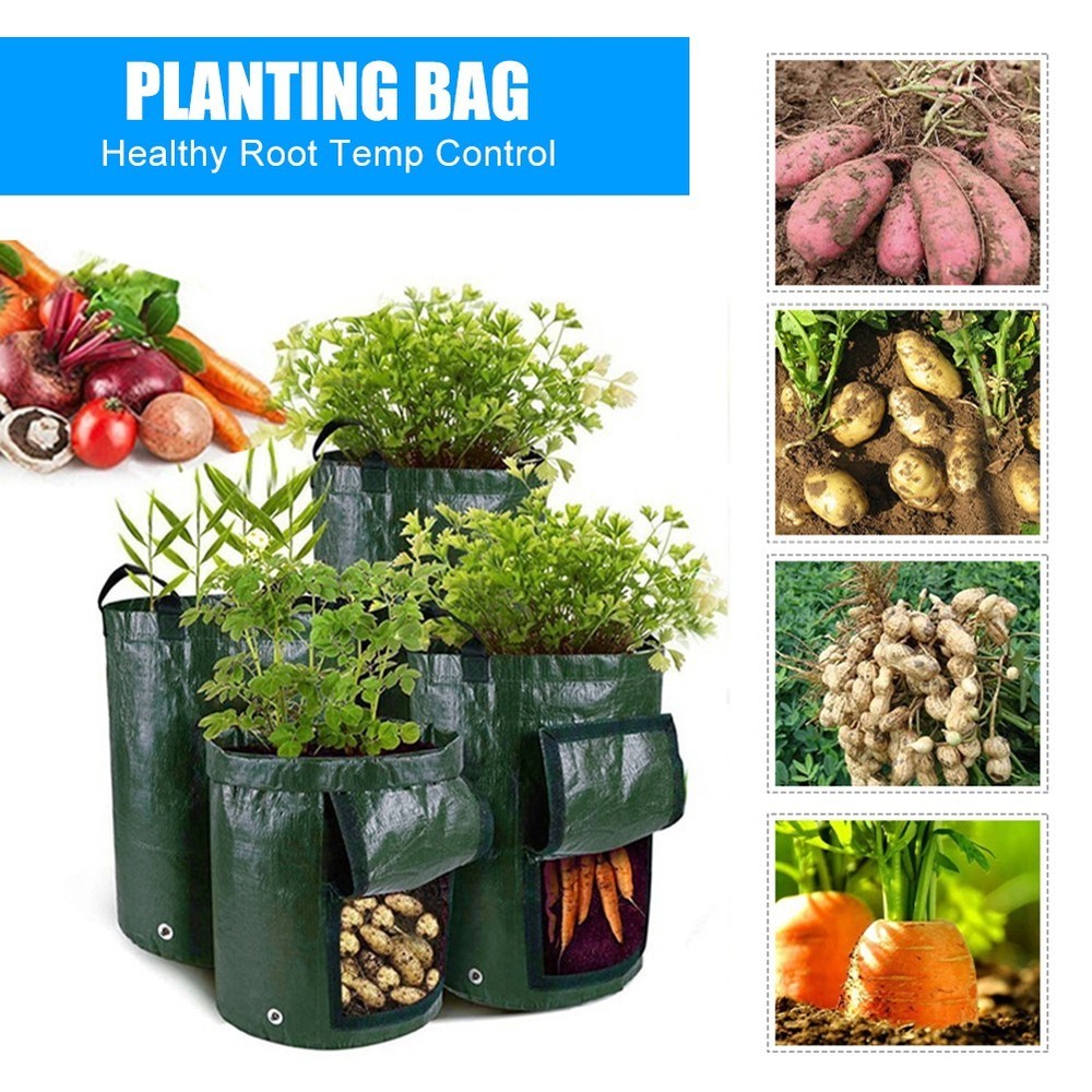 1Pack Growing Bags Plant Thicken Nonwoven Fabric Pot Nursery Soil Garden Bags