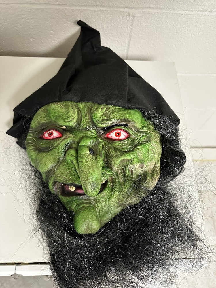 Halloween Witch Mask Horrific Scary Joker Cosplay Costume Hair Wig