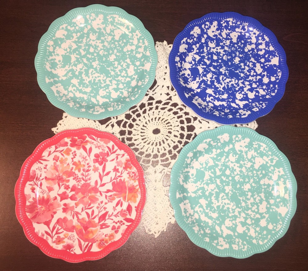 The Pioneer Woman Melamine Mixed Spring Set Appetizer Plates NEW