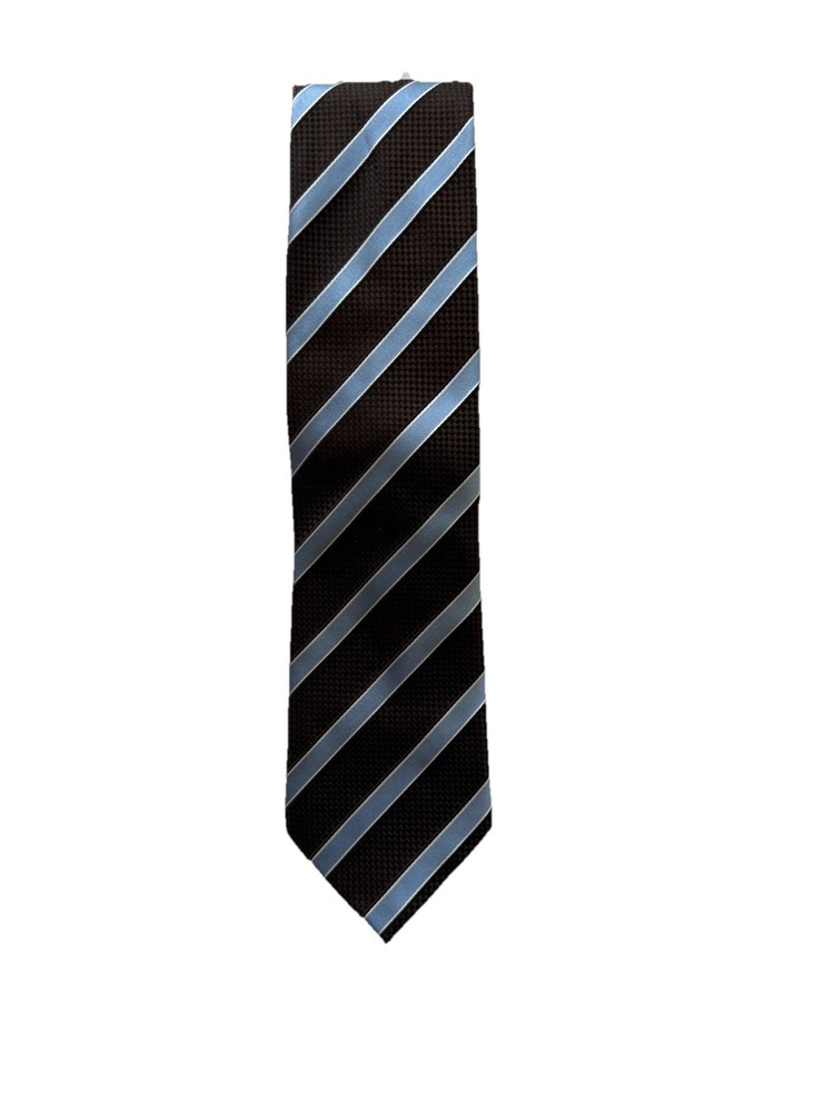 Donald J. Trump Silk Striped Men's Tie Brown Blue Woven Classic One Size
