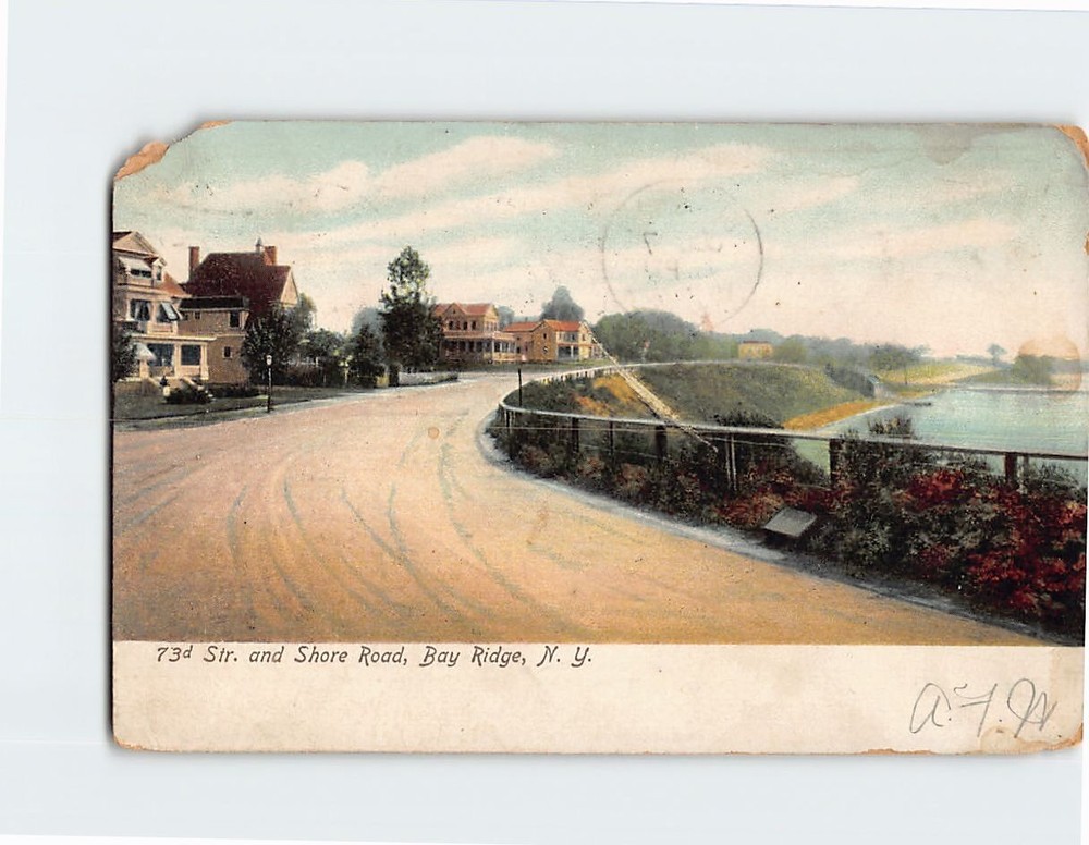 Postcard 73rd Street & Shore Road Bay Ridge NY USA
