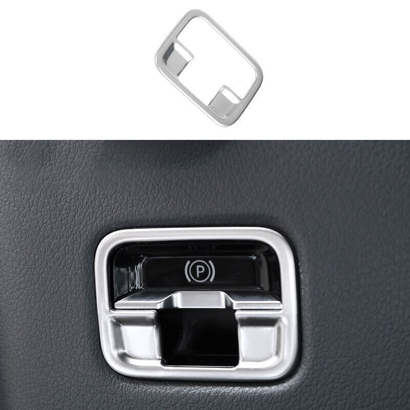 Cubierta electrónica de freno de mano para consola de acero plateado para Benz EQE EQS 2022-2024