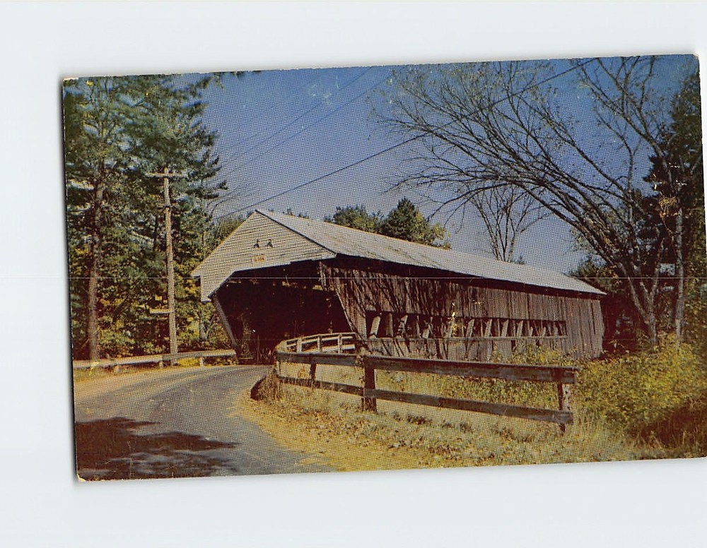 Postcard Covered Bridge Conway New Hampshire USA