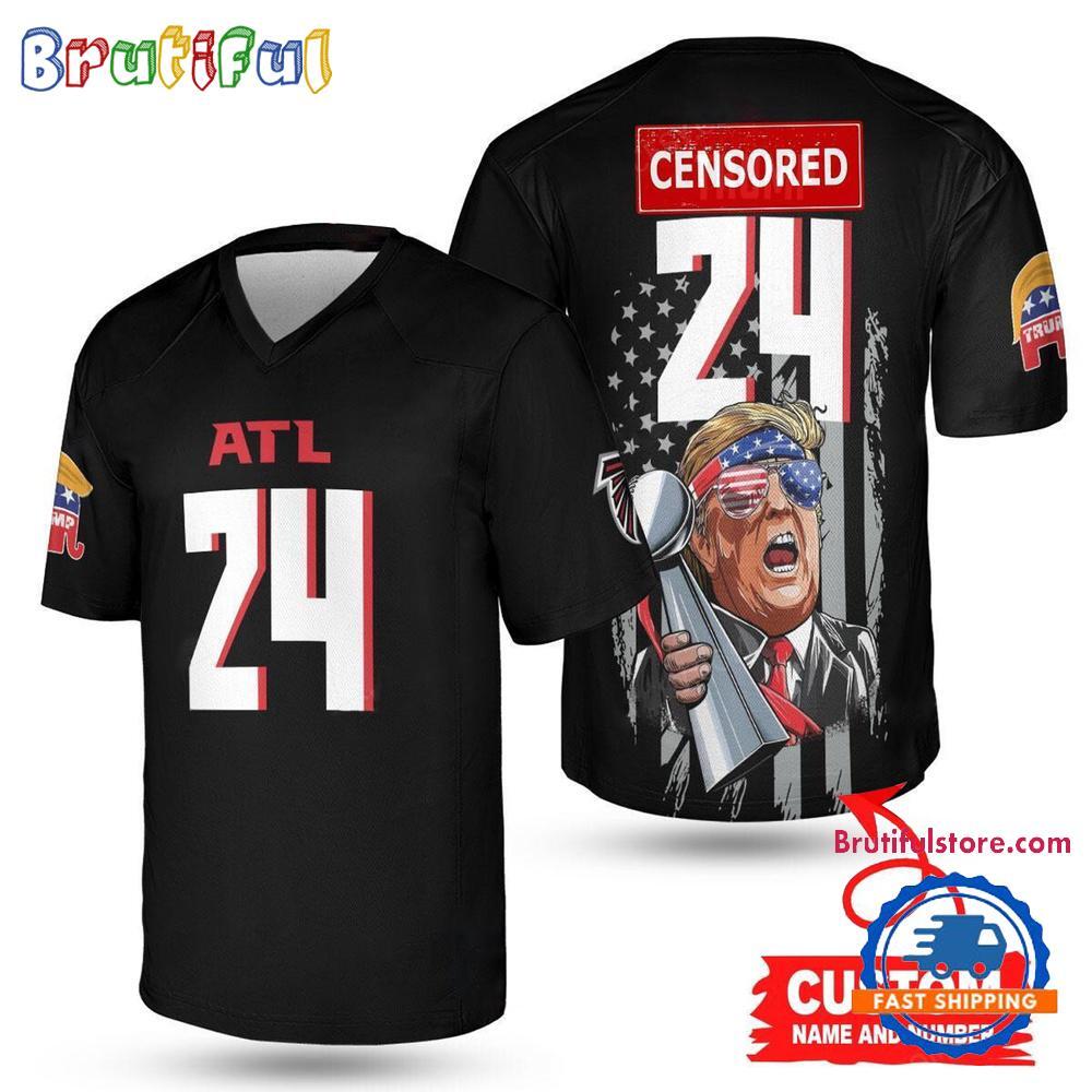 Atlanta Falcons x Donald Trump Super Bowl Trophy Football Jersey