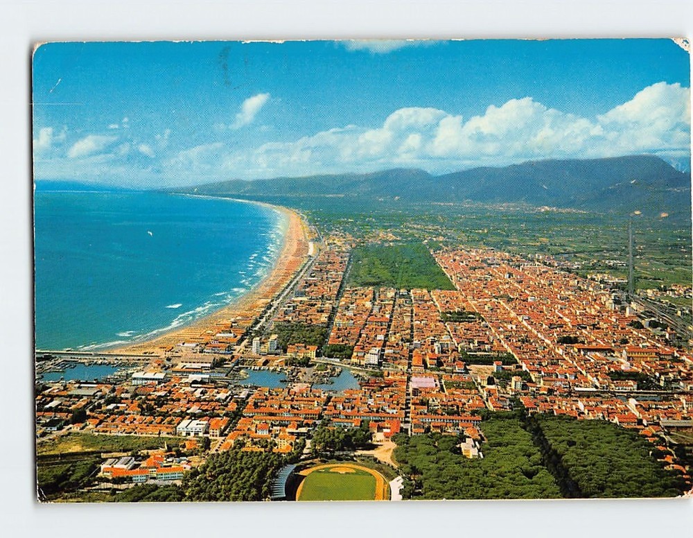 Postcard Aerial View Viareggio Italy