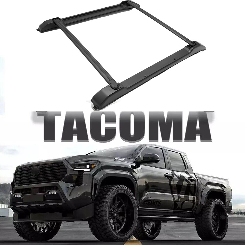 Roof Rack Cross Bar Side Rail Luggage For Toyota Tacoma 2024 2025 2026 Crew Cab