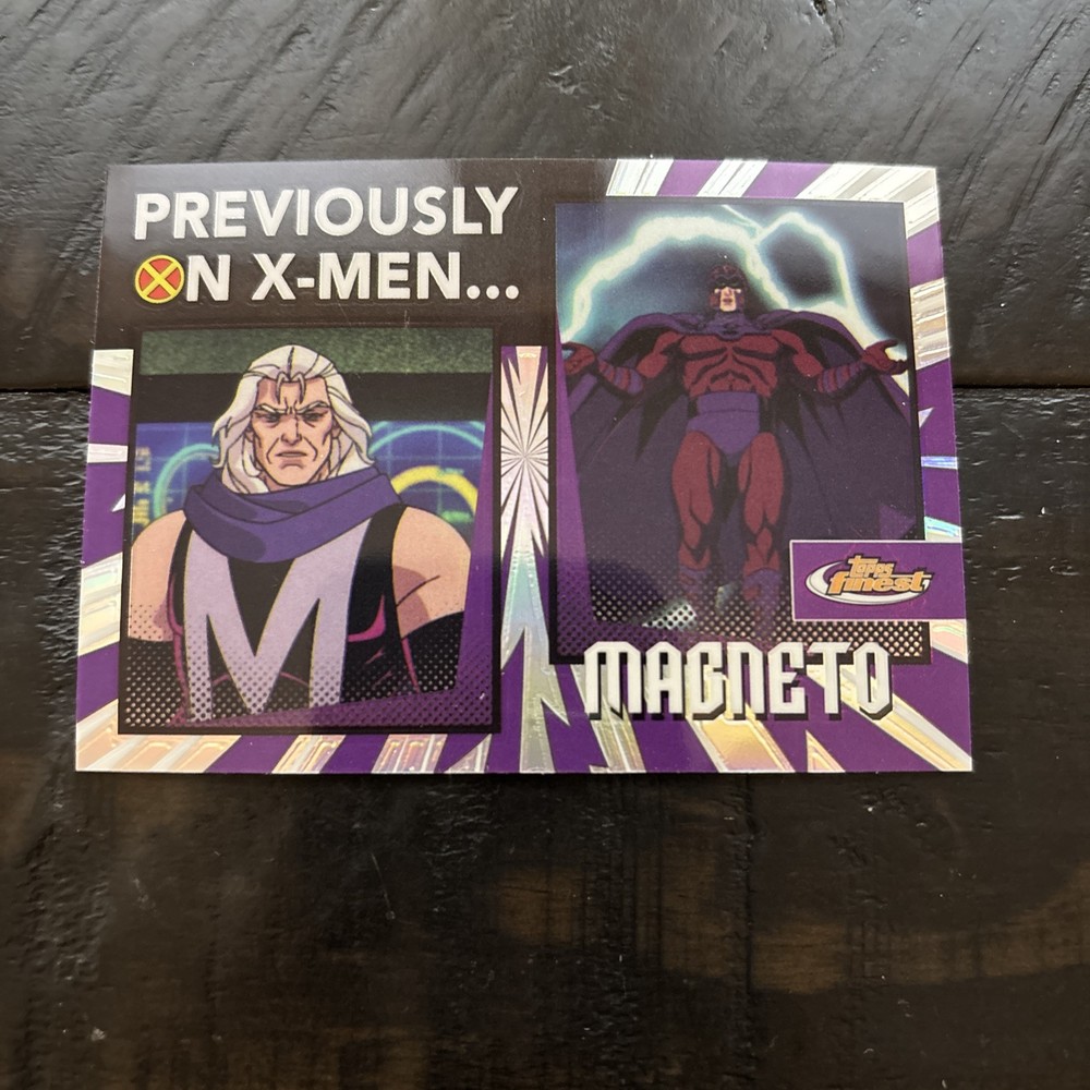 2025 Topps Finest Marvel X-Men '97 Previously On X-Men Refractor PO-1 Magneto