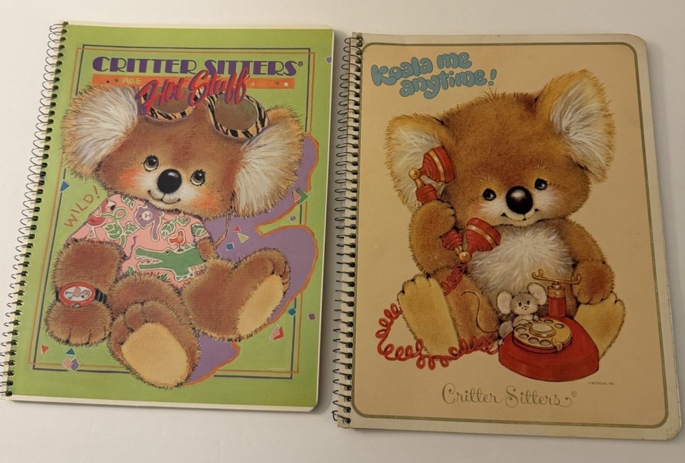 Vintage 80s Mead Critter Sitters Notebook Set – Morgan Inc. Koala UNUSED/USED