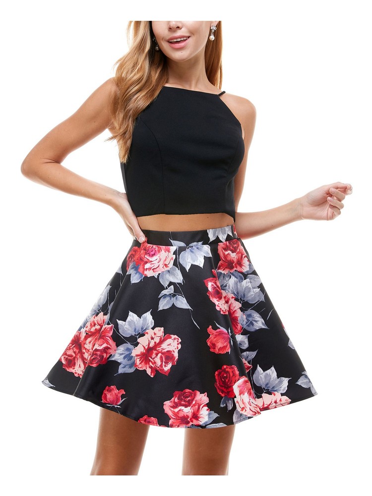Elegant Black Square Neck Spaghetti Strap Party Top for Women