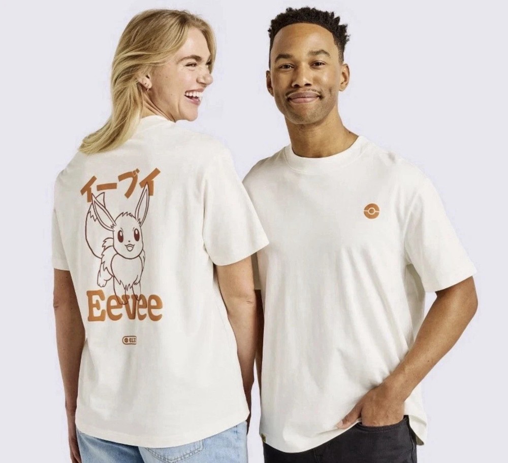 Pokemon x Target Eevee WhiteT-Shirt 30th Anniversary S-5XL