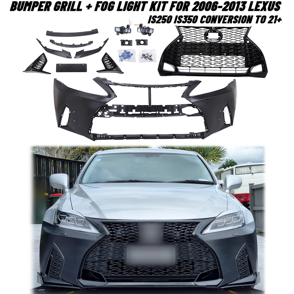 For 2006-2013 Lexus IS IS250 IS350 Conversion to 21+ F-Sport Front Bumper Kit