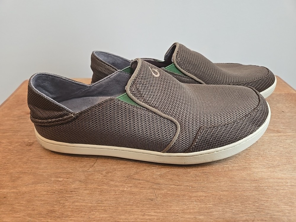 Olukai Nohea Mesh Mens Size 9 Slip On Loafers Shoes Brown