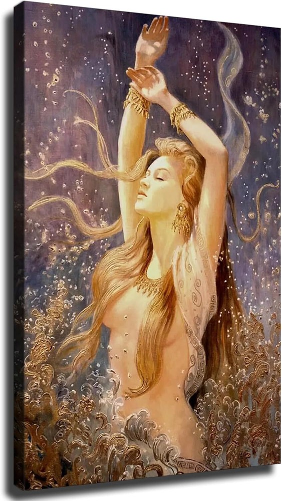 Aphrodite Goddess of Love Greek Mythology Retro Canvas Wall Art Decor