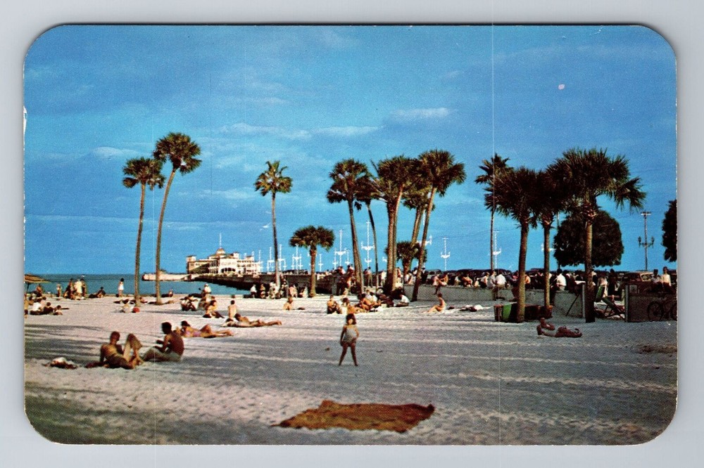 St Petersburg FL-Florida, Spa Beach, Antique, Vintage Souvenir Postcard