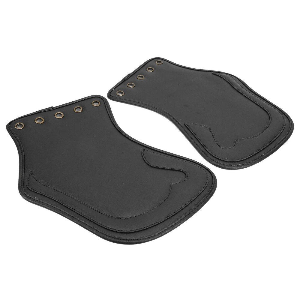 Motorcycle PU Heat Deflector Engine Insulation Cushion Saddle Guard 2pcs Set