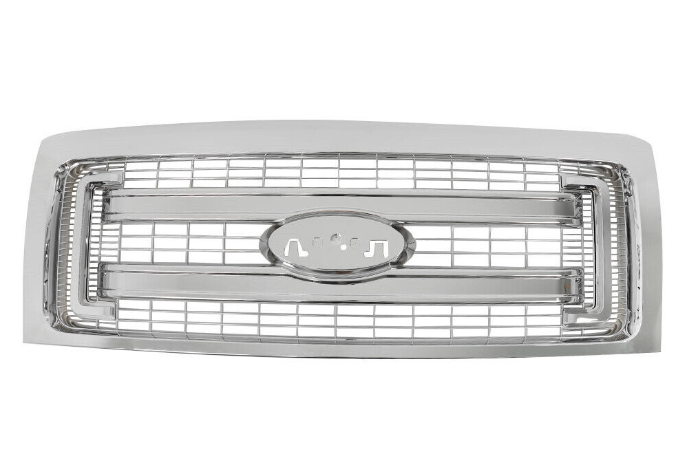 Front Bumper Upper Chrome Grille Grill For 2009-14 Ford F150 Truck DL3Z-8200-DA