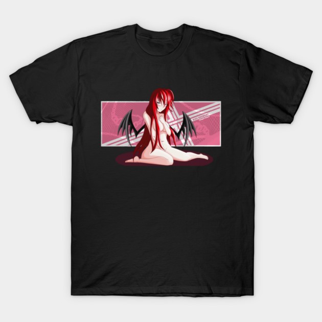 Rias Gremorye T-Shirt High School DxD Rias Gremory Waifu Shirt Black V3