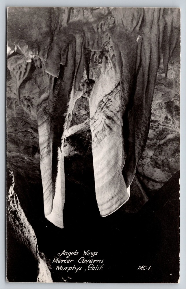 RPPC~Angel's Wings Mercer Caverns Murphy California~Real Photo Postcard