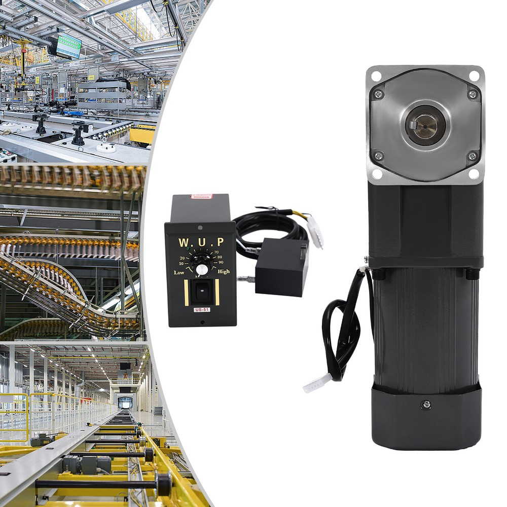 110V 200W Adjustable Speed AC Gear Reduction Motor Reversible Motor w/Controller