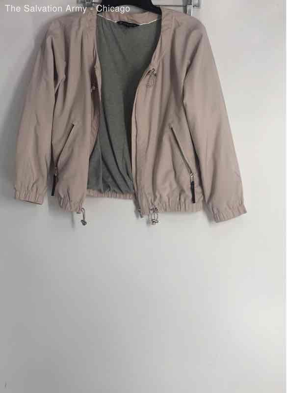 Athleta Womens Pink Long Sleeve Activewear Bomber Jacket Size Small