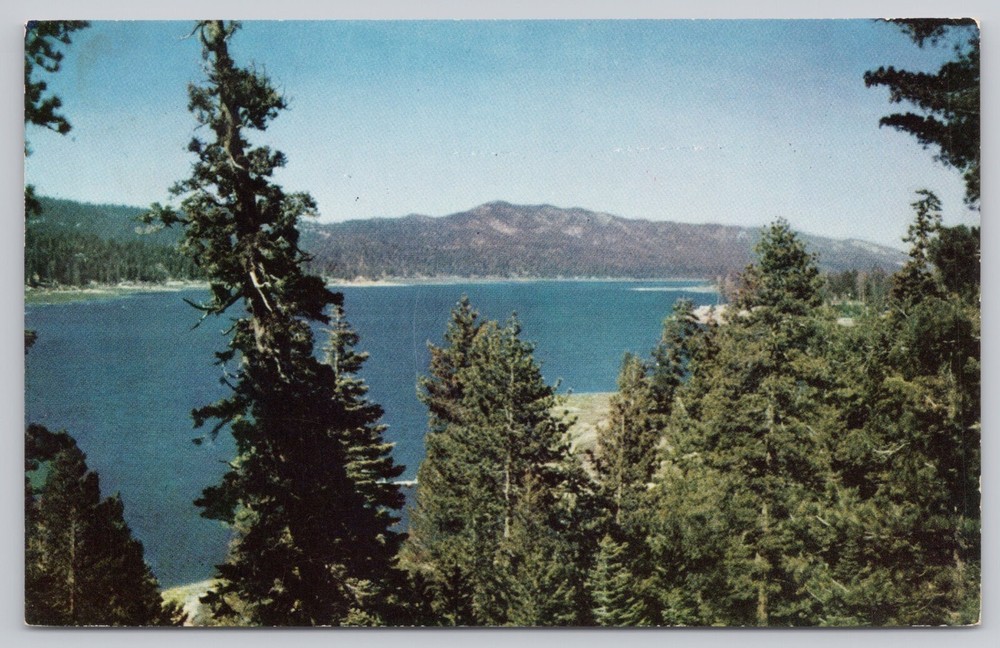 Big Bear Lake California, Scenic View San Bernardino Mountains, Vintage Postcard