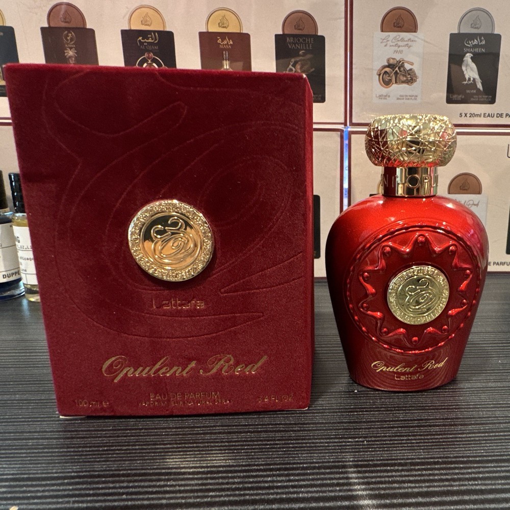 Lattafa Opulent Red Eau de Parfum Spray, Regular Size 3.4 fl oz Long Lasting