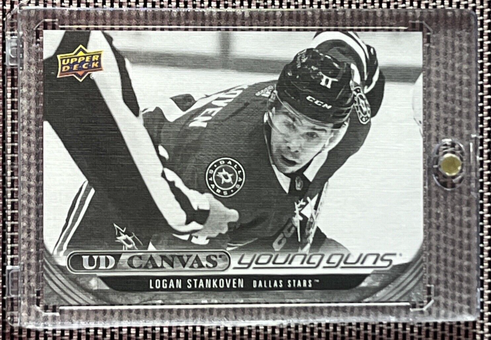 2024-25 Upper Deck Series 1 UD Canvas Young Guns B&W Logan Stankoven #C-103 SSP.