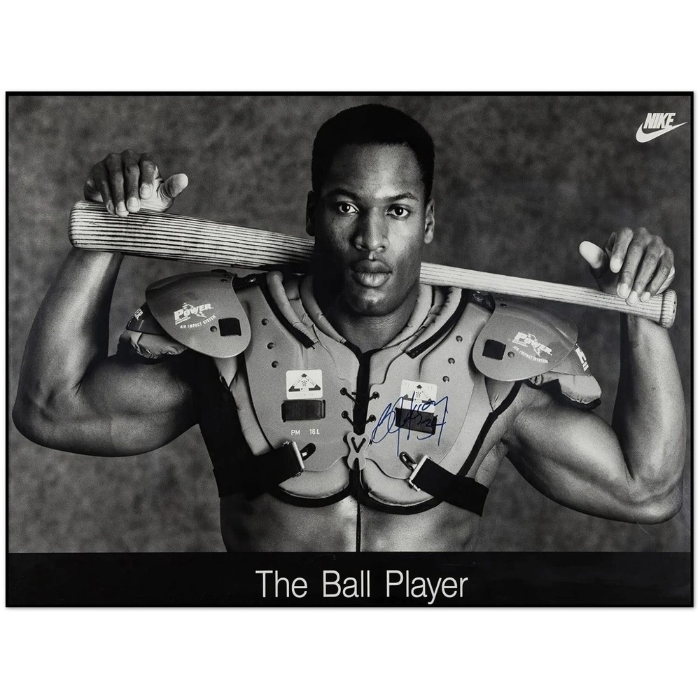 Bo Jackson Nike The Ball Player Vintage Sports Poster