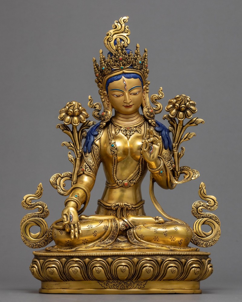 White Tara Goddess Sculpture | Traditional Buddhist Art
