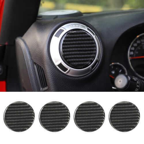 For Jeep Wrangler JL 2018-23 Soft Carbon Fiber Air Conditioning Vent Outlet Trim