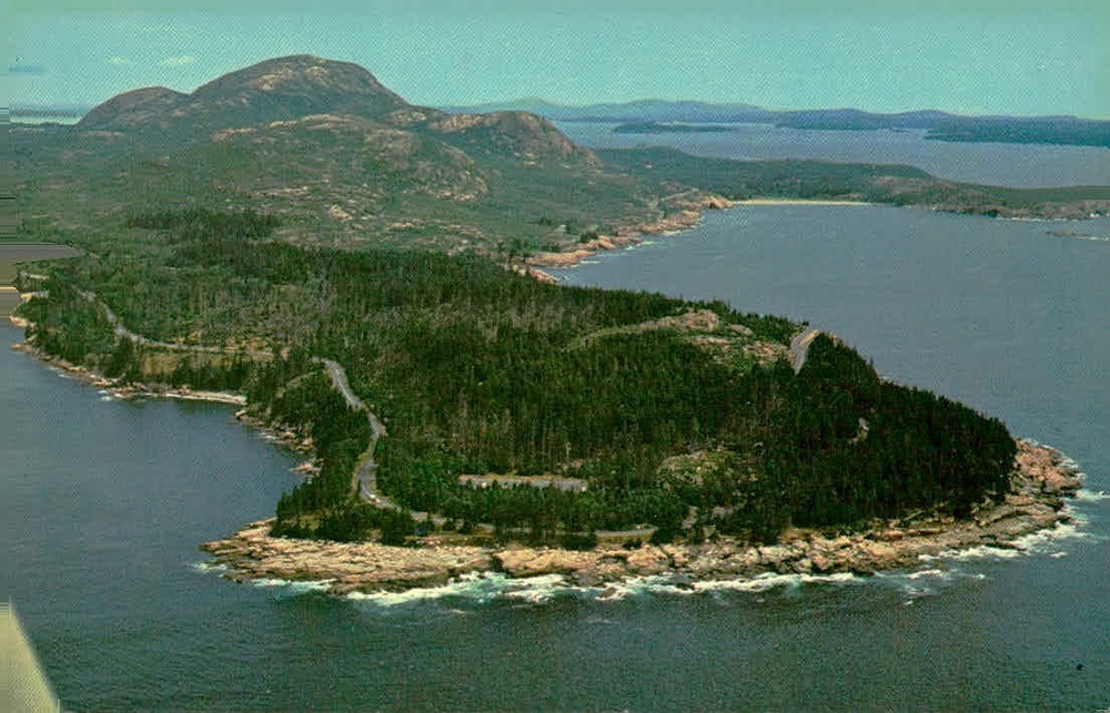 Otter Point Acadia National Park Maine Aerial View Postcard Unposted