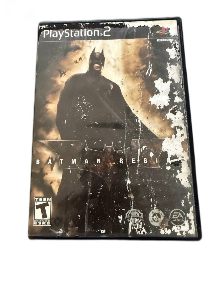 Batman Begins (Sony PlayStation 2 PS2) CIB Tested Working - Cover Worn