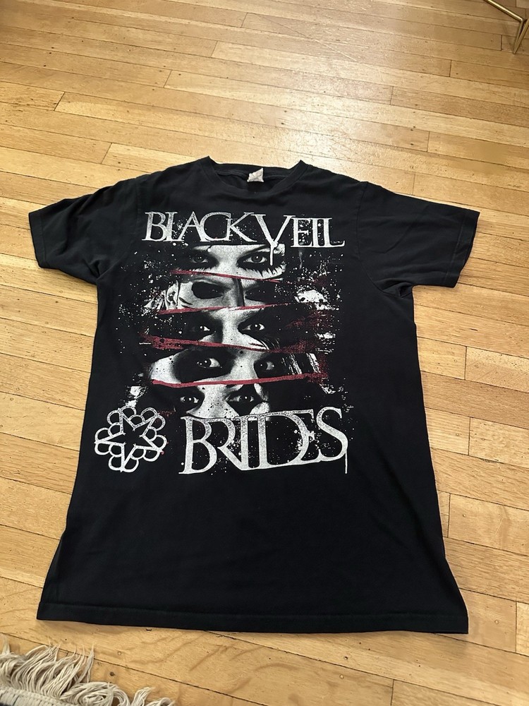Vintage BLACK VEIL BRIDES Black Band Tour Tee Merch T-Shirt Well Worn Thrash