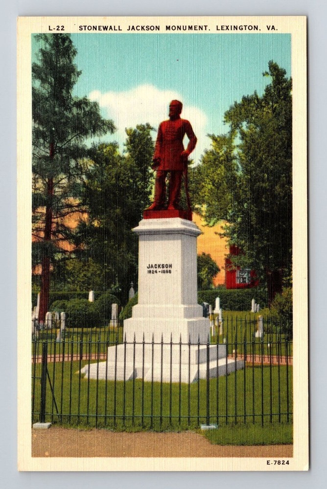 Lexington VA-Virginia, Stonewall Jackson Monument, Vintage Postcard