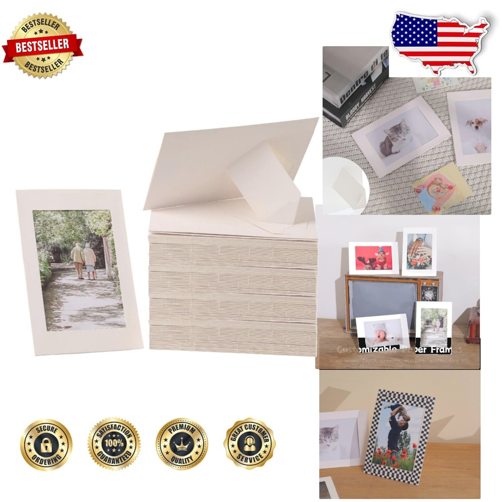 Acid-Free Cardboard Photo Frames Bulk - 200 Elegant 4x6 Display Options-image