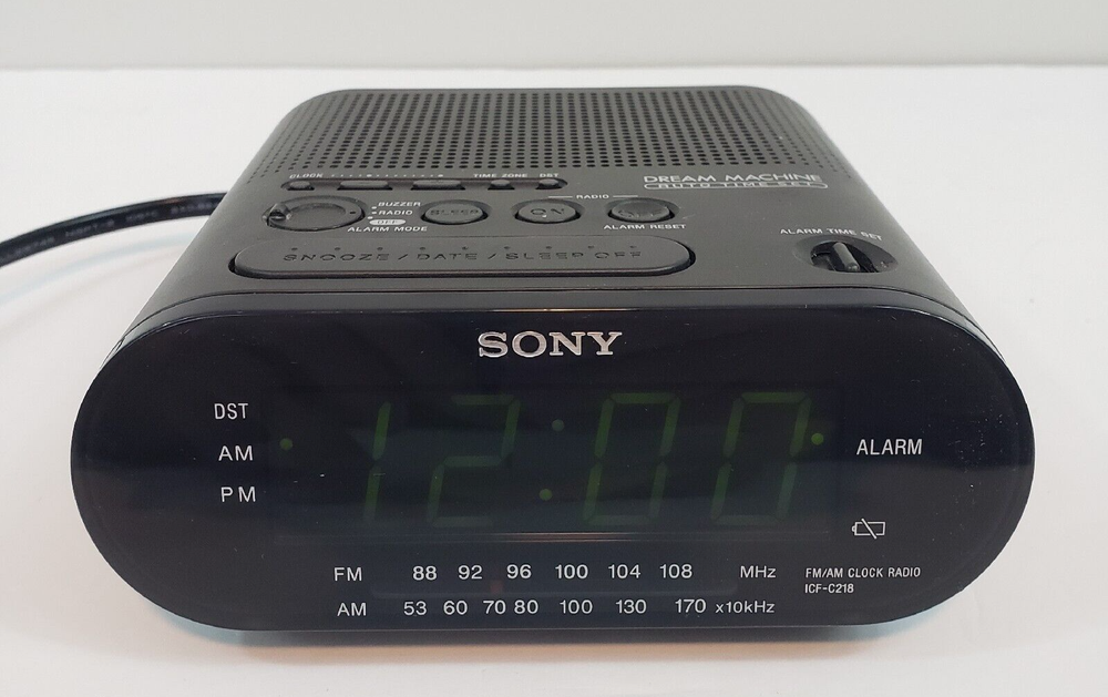 Sony Dream Machine ICF-C218 AM FM Dual Alarm Clock Radio with Auto Time Set