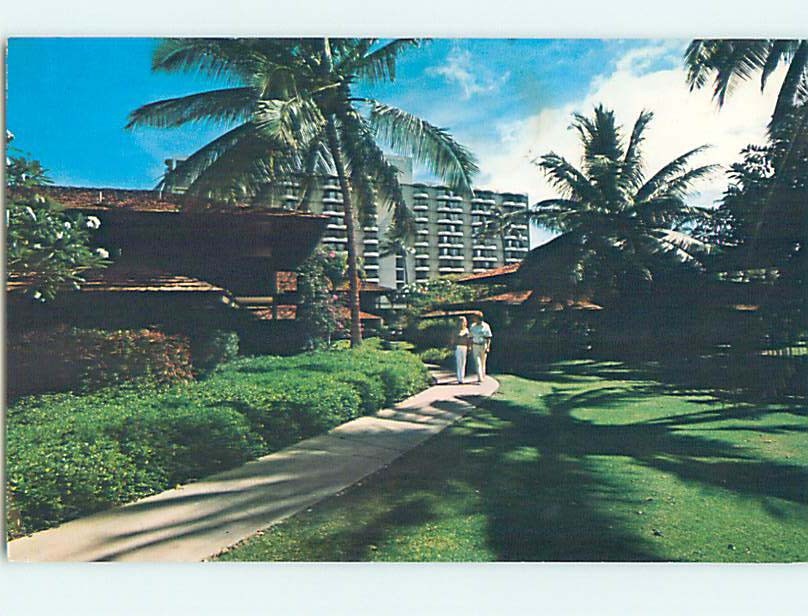 Pre-1980 LODGE SCENE Maui Hawaii HI J7812