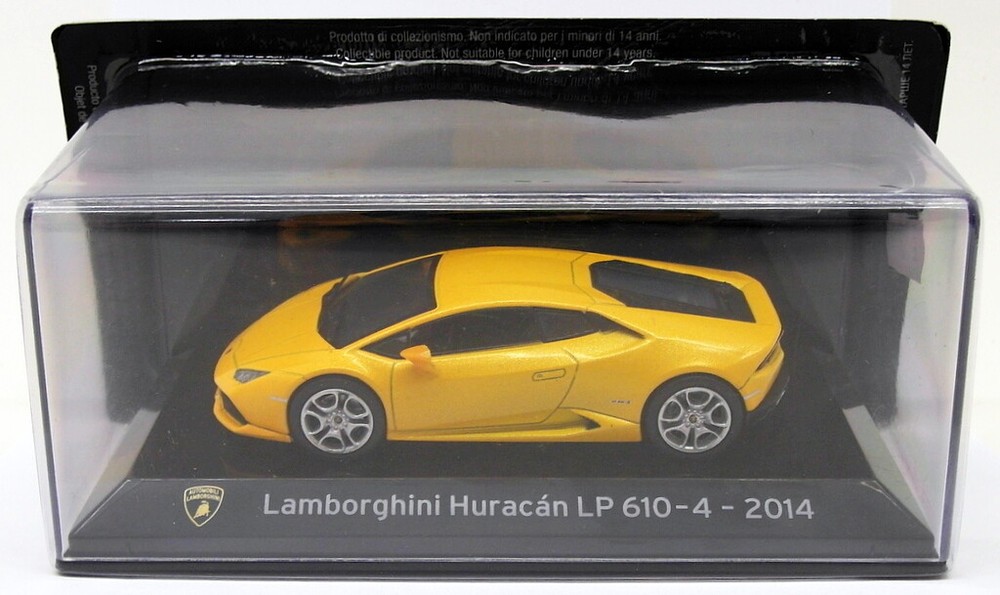 1/43 Altaya 2014 Lamborghini Huracan LP 610-4 Scale Model in Yellow