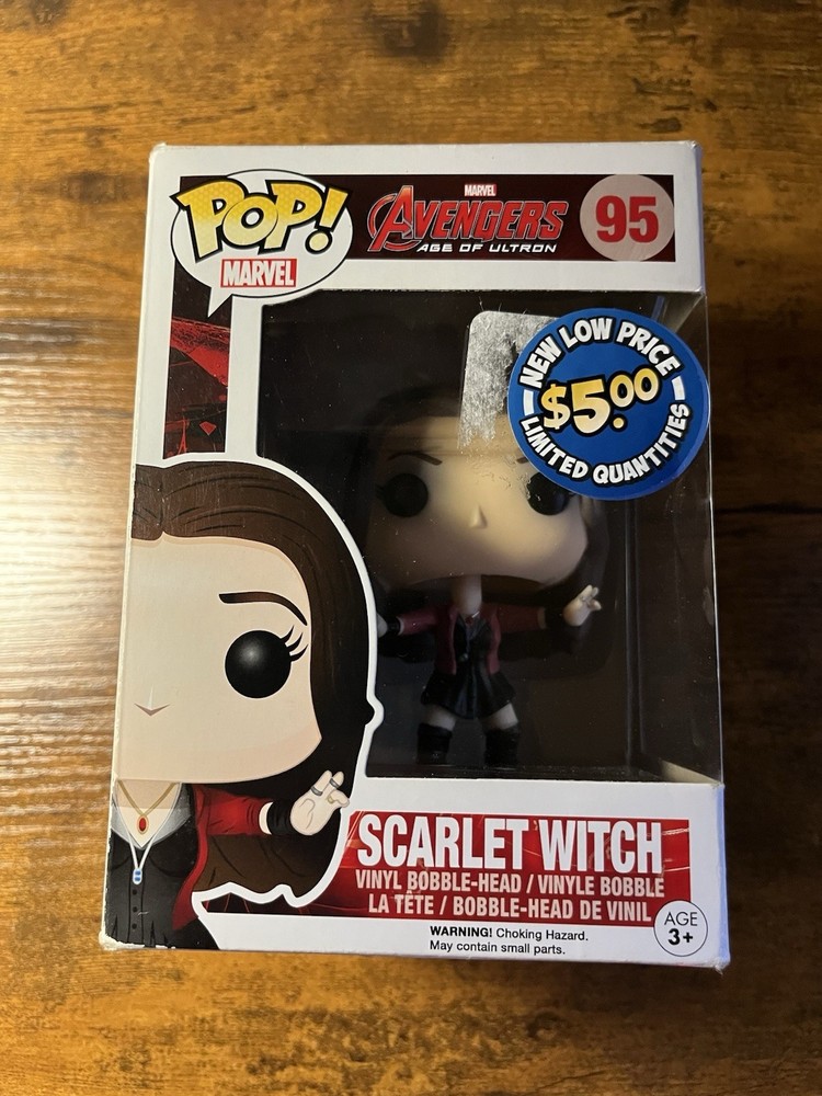 Funko Pop! Vinyl Figure Marvel Scarlet Witch #95 Sticker Residue