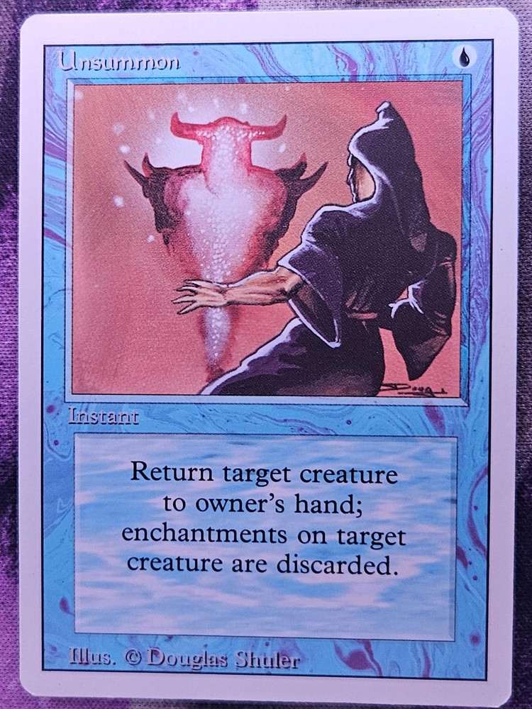 Unsummon Common Revised Edition Magic: The Gathering Moderately Played
