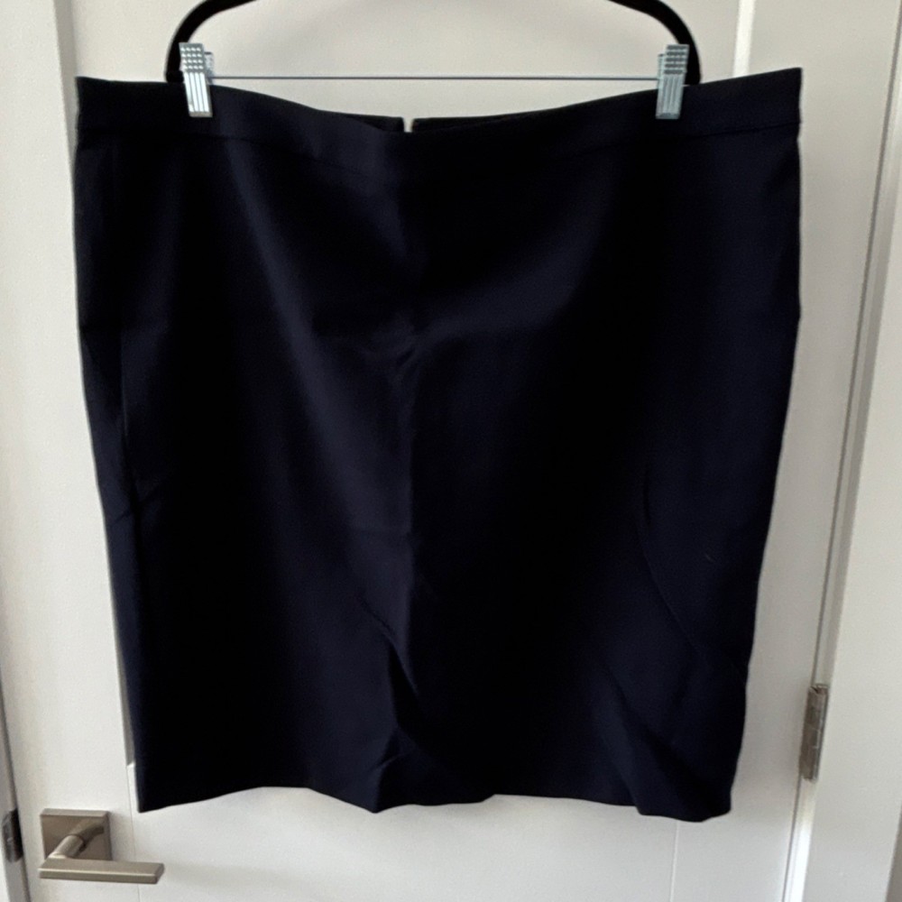 J.Crew Navy Straight Pencil Skirt Knee Length Plus Size 22 Women