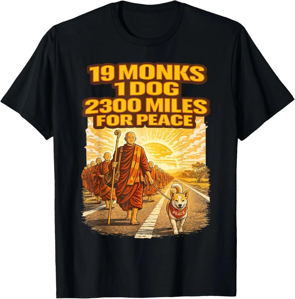 Walk for Peace Buddhist Monks Inspirational Journey T-Shirt