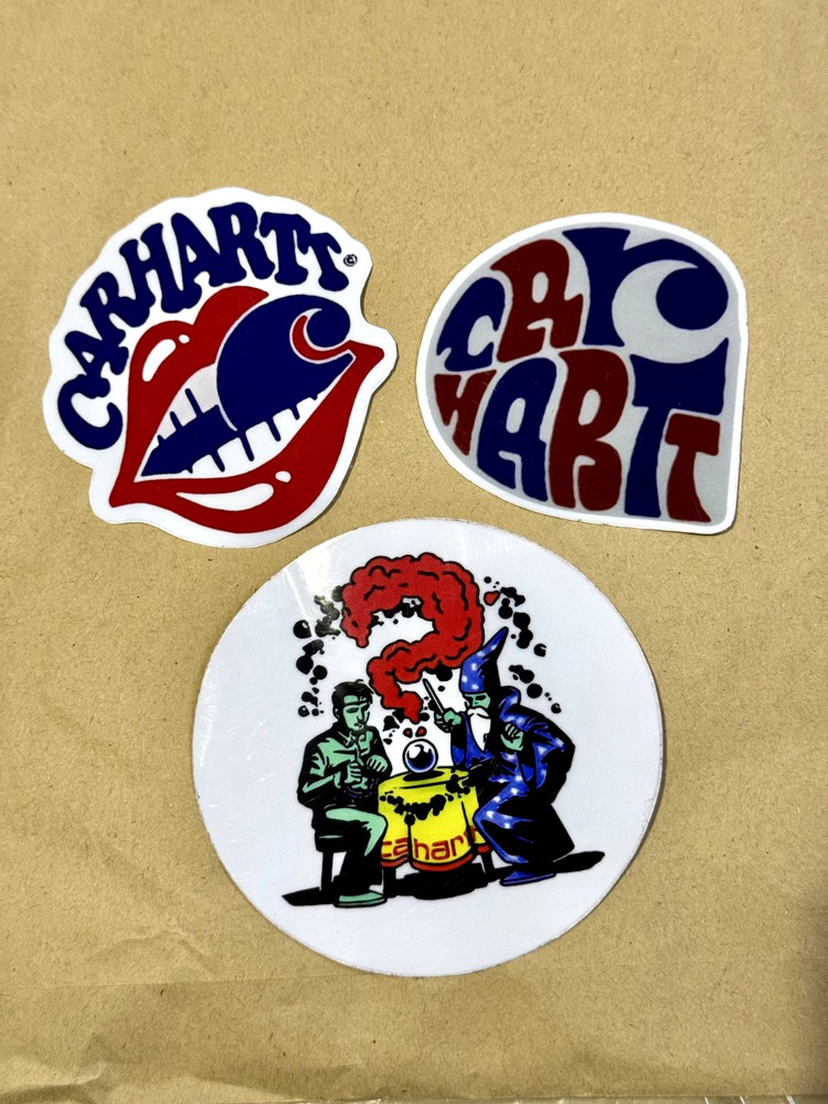 Carhartt Wip Vinyl Decal Skateboarding Sticker Pack Work & Progress