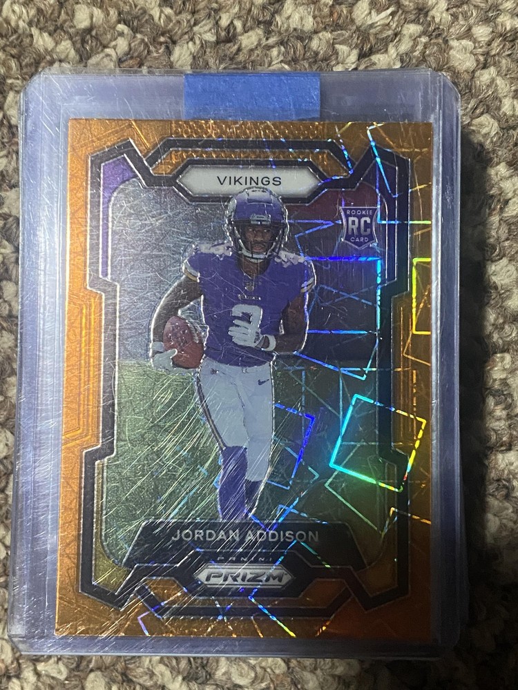 2023 Panini Prizm #368 Jordan Addison Orange Ice