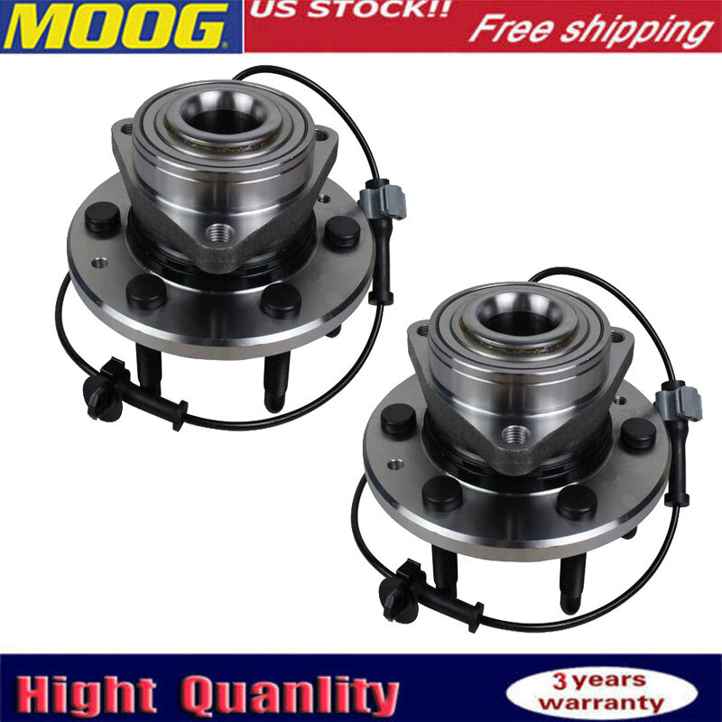 2PCS 4WD Front MOOG Wheel Bearing Hub for Chevy Silverado Sierra Escalade Tahoe